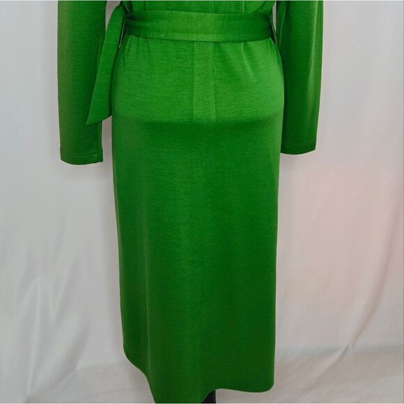 Liz Claiborne Green Vintage Wool Blend REAL Wrap Dress Green Size Small - Picture 7 of 9
